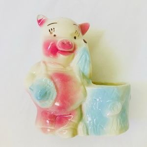 Porky Pig Children’s Kids Ceramic Planter 1940s